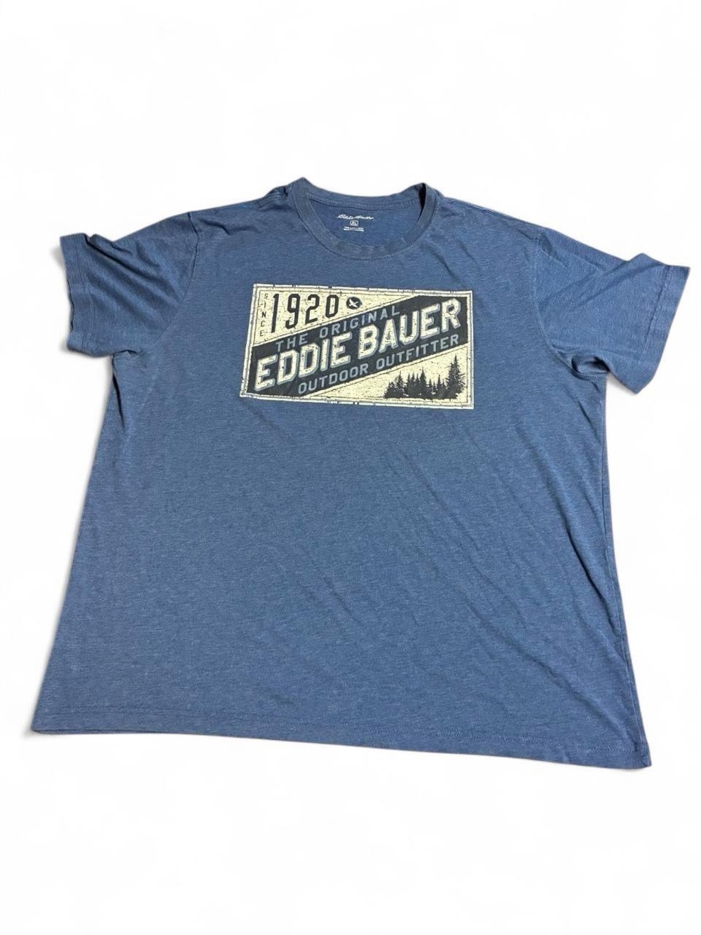 Eddie Bauer Men’s XL Graphic T Shirt Blue 1920 Original Outdoor Outfitter